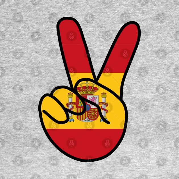 Spain Flag V Sign by DiegoCarvalho